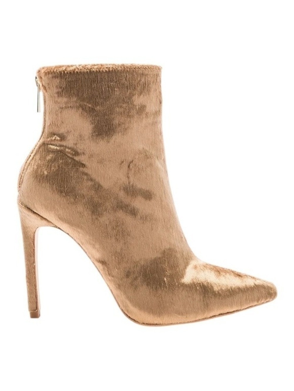 Chrissy Teagan x Raye Women's Gold Velvet Stiletto Ankle Christine Bootie Size 9